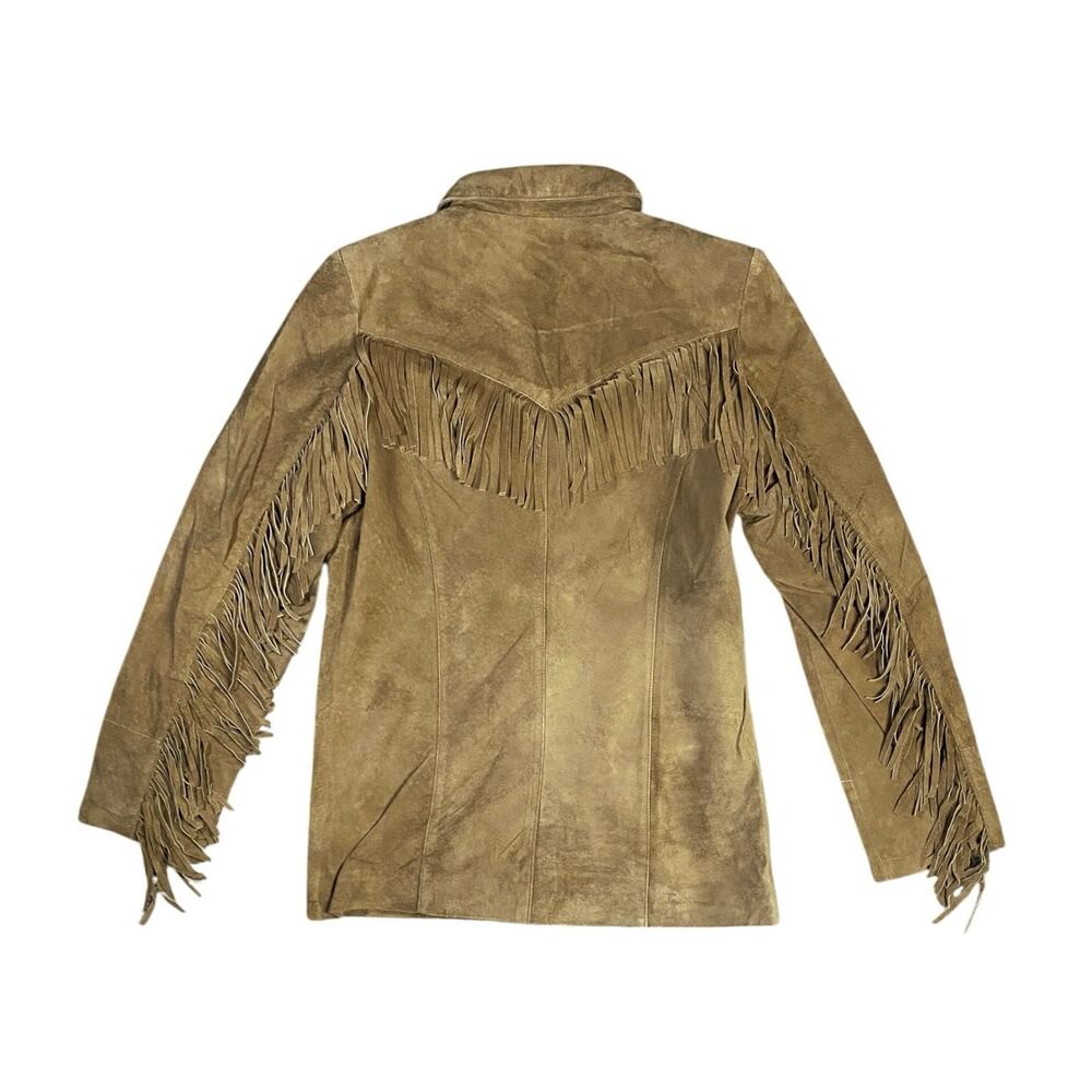 Danier Suede Fringe Jacket in Taupe - Picture 6 of 7
